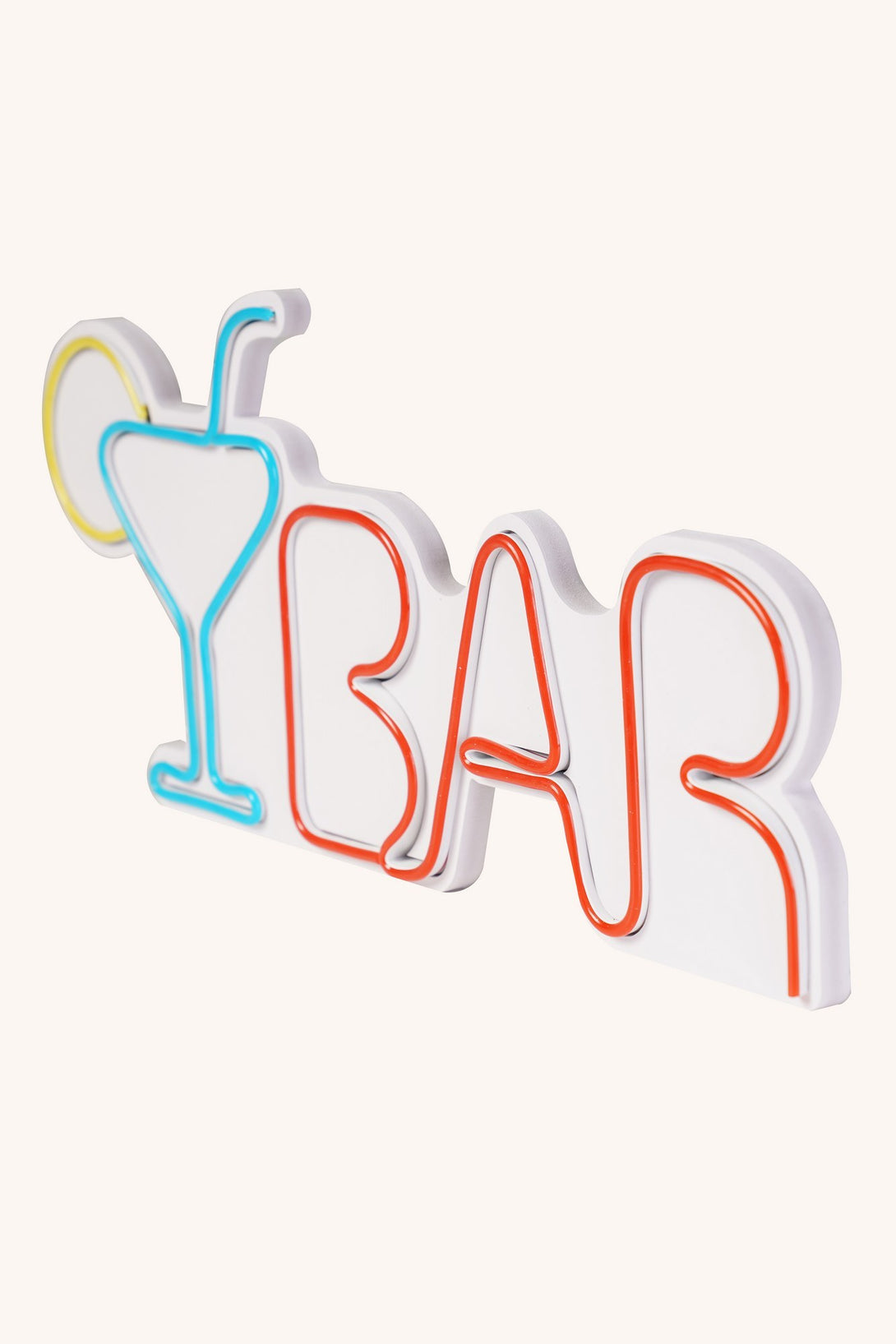 Műanyag LED-es fali dekoráció, Bar - Multicolor-VASBÚTOR