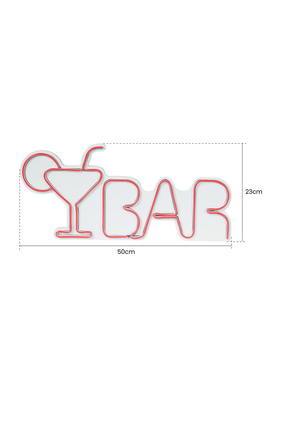 Műanyag LED-es fali dekoráció, Bar - Multicolor-VASBÚTOR