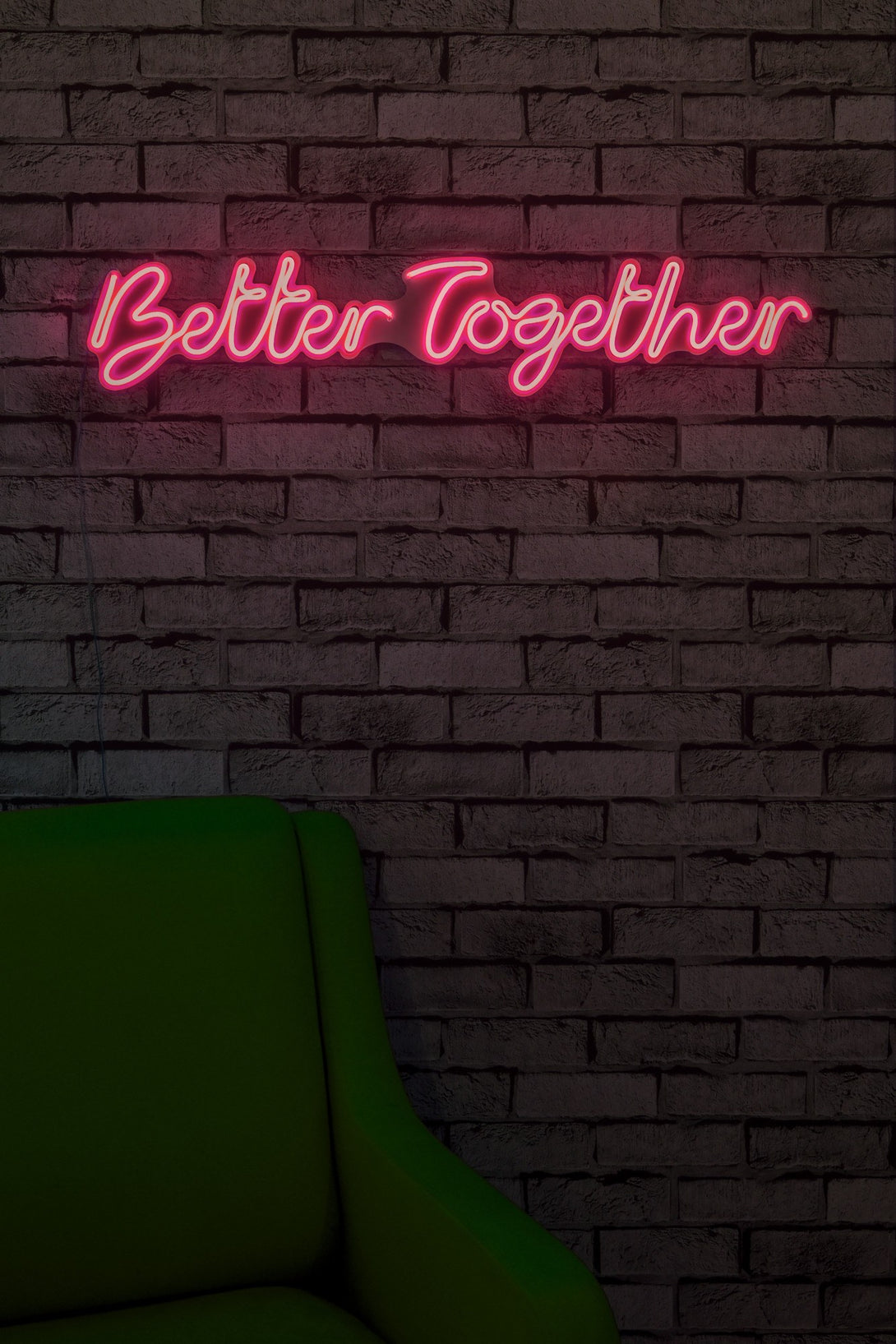 Műanyag LED-es fali dekoráció, Better Together - Pink-VASBÚTOR