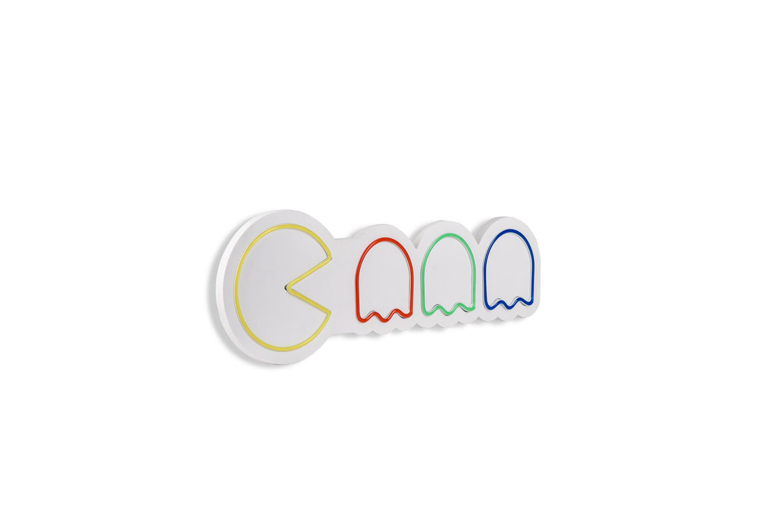 Műanyag LED-es fali dekoráció, Pacman - Multicolor-VASBÚTOR