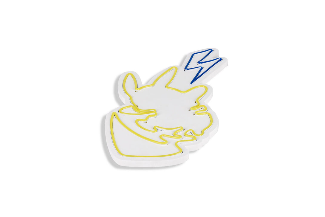 Műanyag LED-es fali dekoráció, Pikachu - Sárga Blue-VASBÚTOR