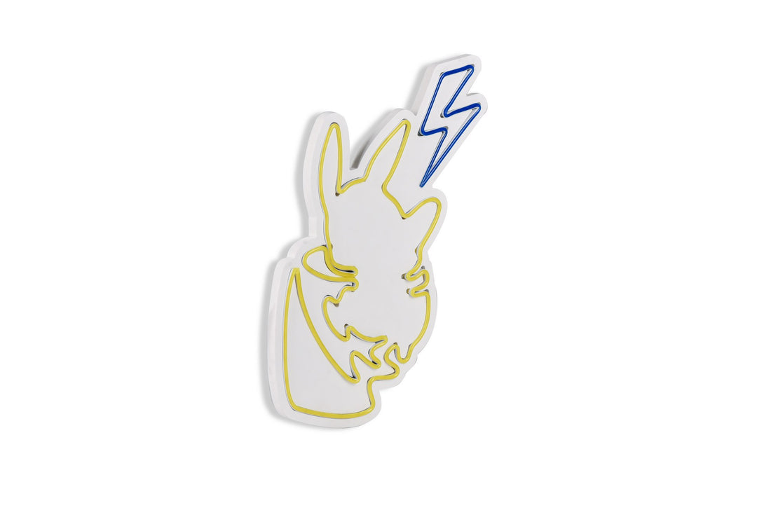 Műanyag LED-es fali dekoráció, Pikachu - Sárga Blue-VASBÚTOR