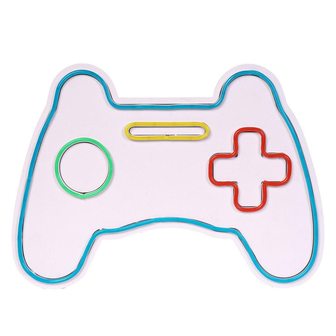 Műanyag LED-es fali dekoráció, Play Station Gaming Controller - Blue-VASBÚTOR