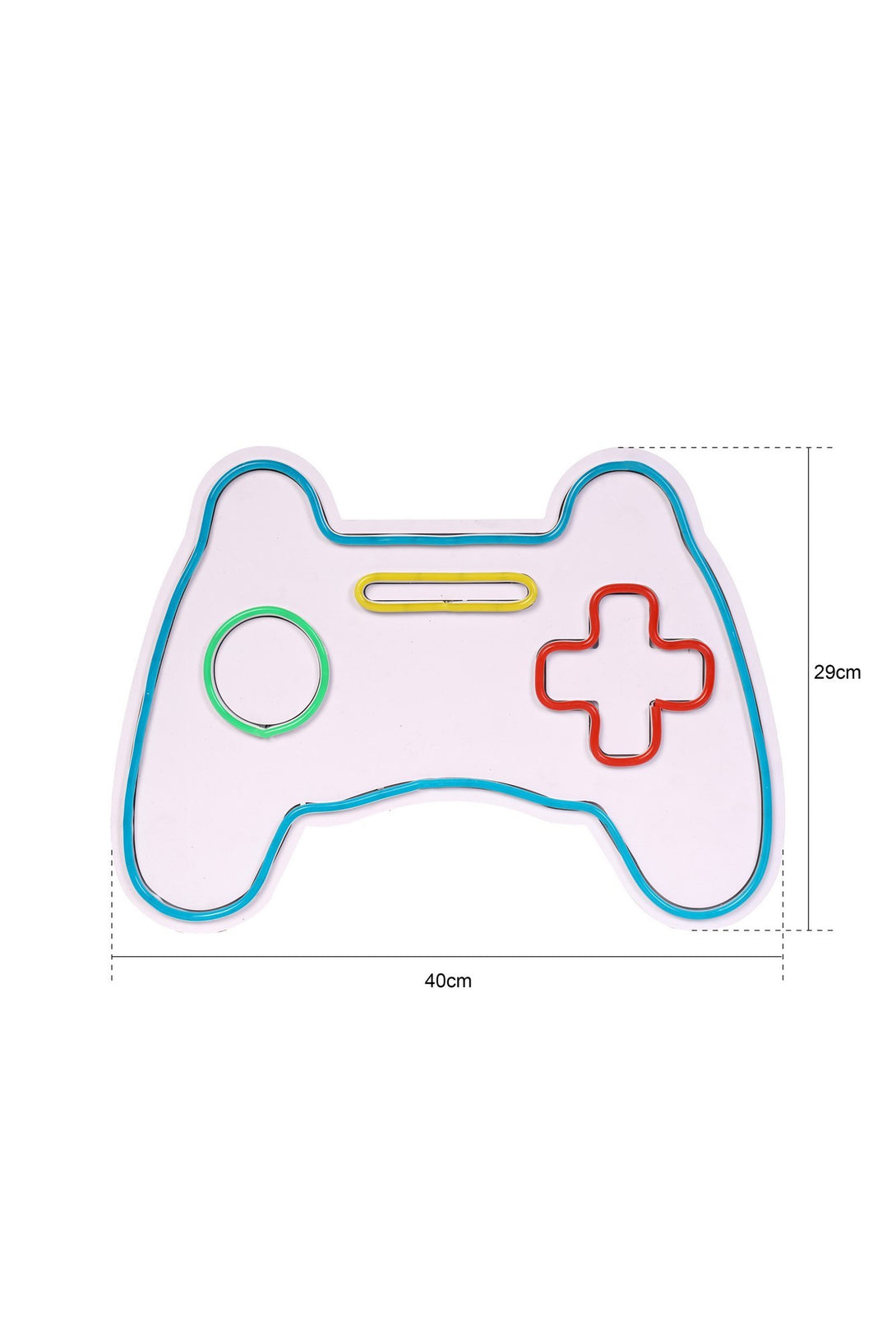 Műanyag LED-es fali dekoráció, Play Station Gaming Controller - Blue-VASBÚTOR
