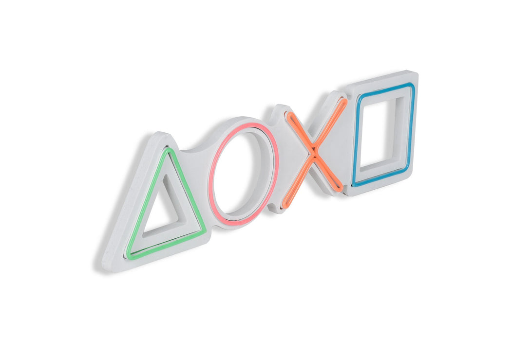 Műanyag LED-es fali dekoráció, Play Station - Multicolor-VASBÚTOR