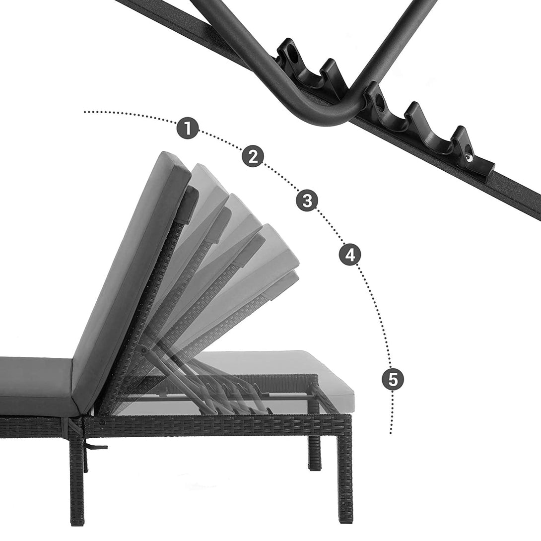Napozóágy 5 cm vastag matraccal 59 x 198 x 28 cm (outlet)-VASBÚTOR