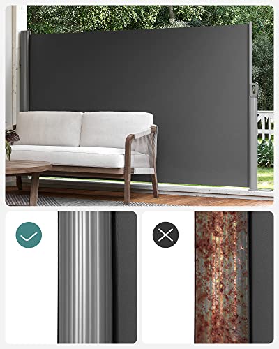 Oldalsó Napellenző, Kihúzható, 160 x 350 cm, Antracit-VASBÚTOR