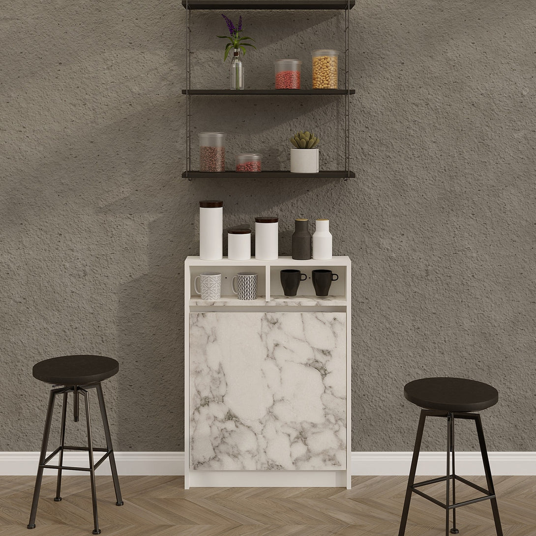 Összecsukható asztal Bracked - Carrara Marble-VASBÚTOR