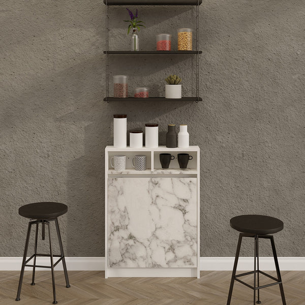 Összecsukható asztal Bracked - Carrara Marble-VASBÚTOR