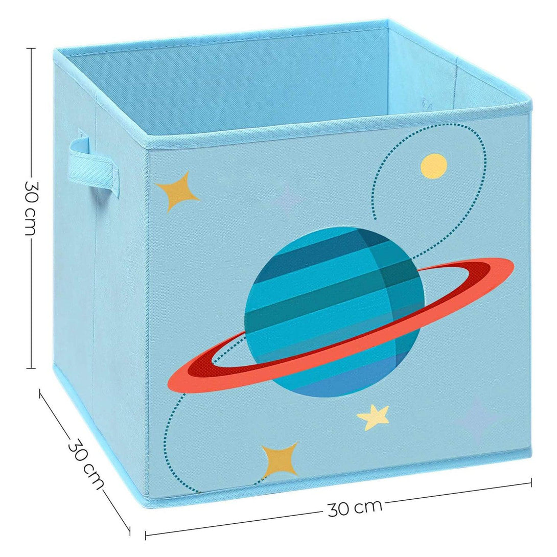 Összecsukható tárolókockák, Játékrendező dobozok 30 x 30 x 30 cm, kék-VASBÚTOR