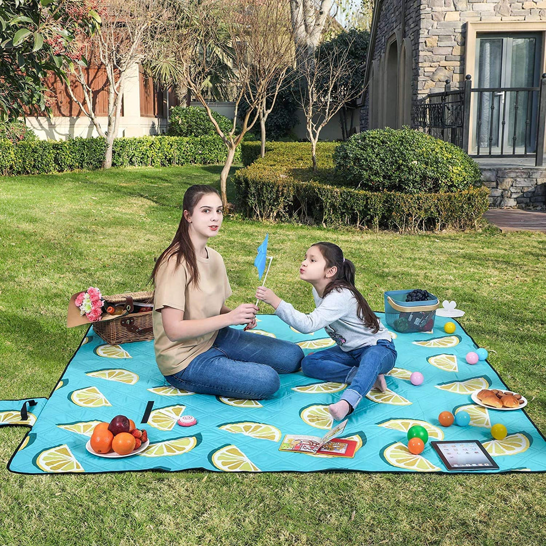 Pikniktakaró, 200 x 150 cm, citrommintás-VASBÚTOR