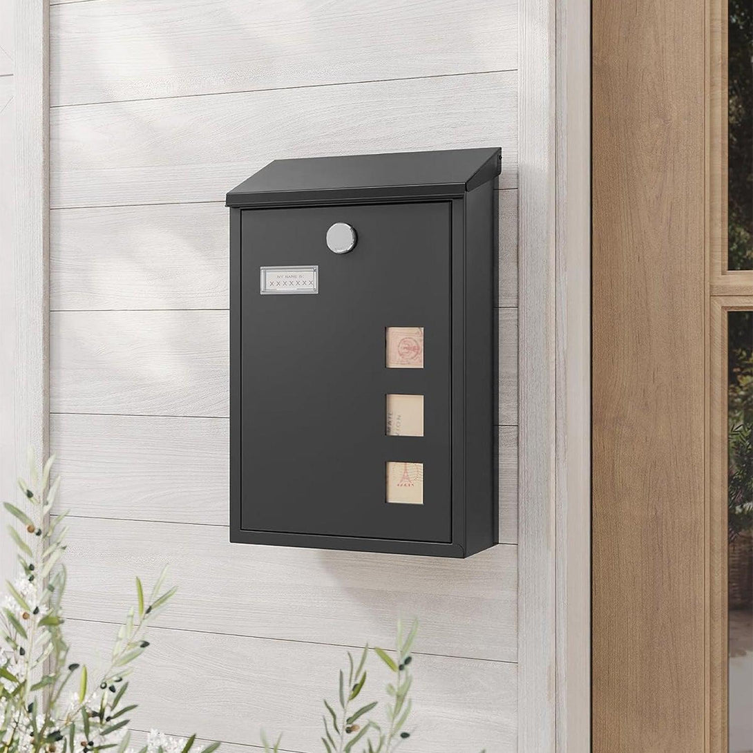 Postaláda, Modern postaláda, 25,5 x 39,5 x 11,5 cm, fekete-VASBÚTOR