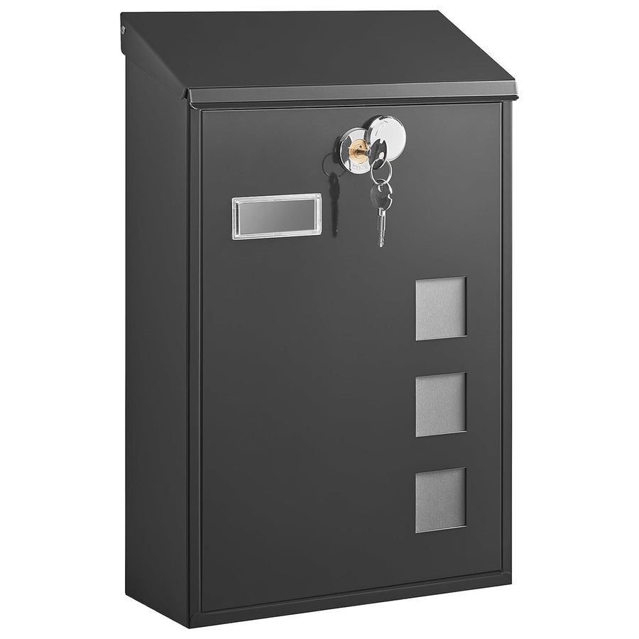 Postaláda, Modern postaláda, 25,5 x 39,5 x 11,5 cm, fekete-VASBÚTOR