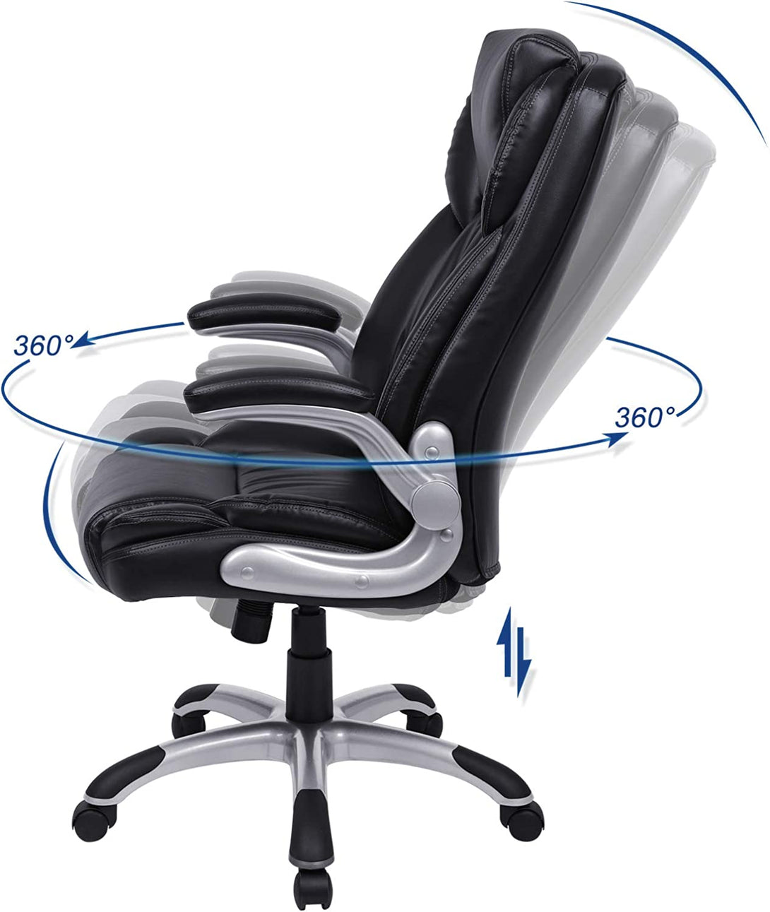 Prémium irodai szék, vezetoi szék, fekete-VASBÚTOR