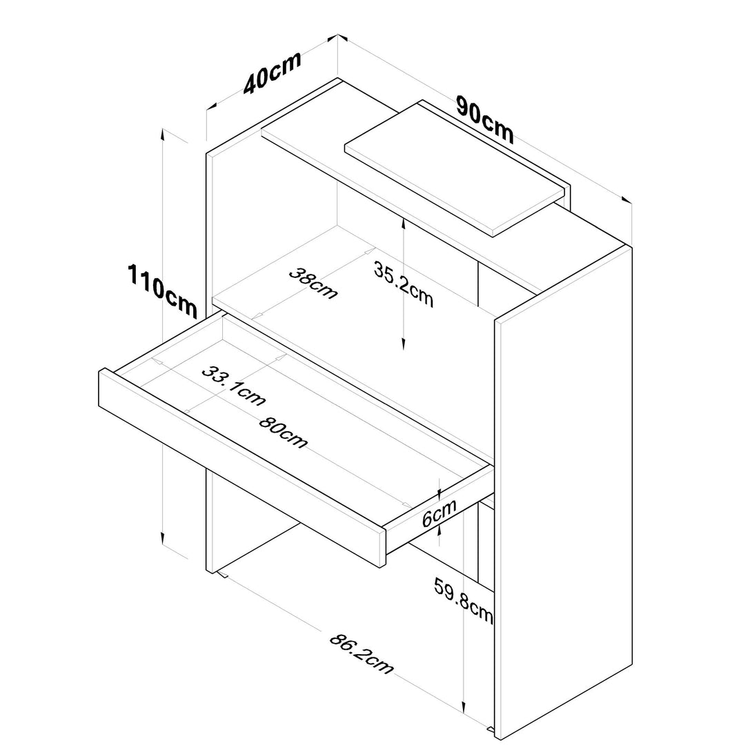 Recepciós pult beépített LED hangulatvilágítással MA101 - 3859-VASBÚTOR