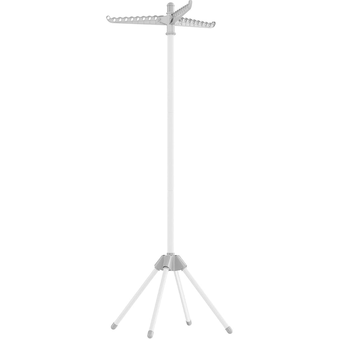 Ruhaszárító állvány, 3 forgatható karral vállfák számára 150 cm magas, szürke és fehér színben-VASBÚTOR