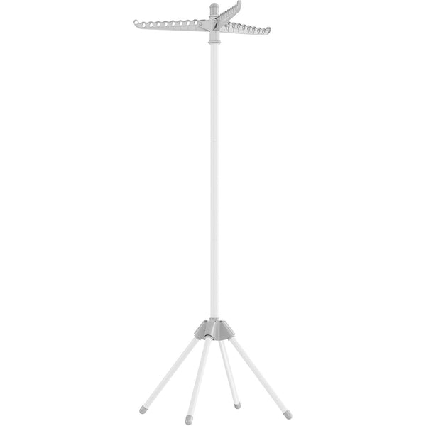 Ruhaszárító állvány, 3 forgatható karral vállfák számára 150 cm magas, szürke és fehér színben-VASBÚTOR