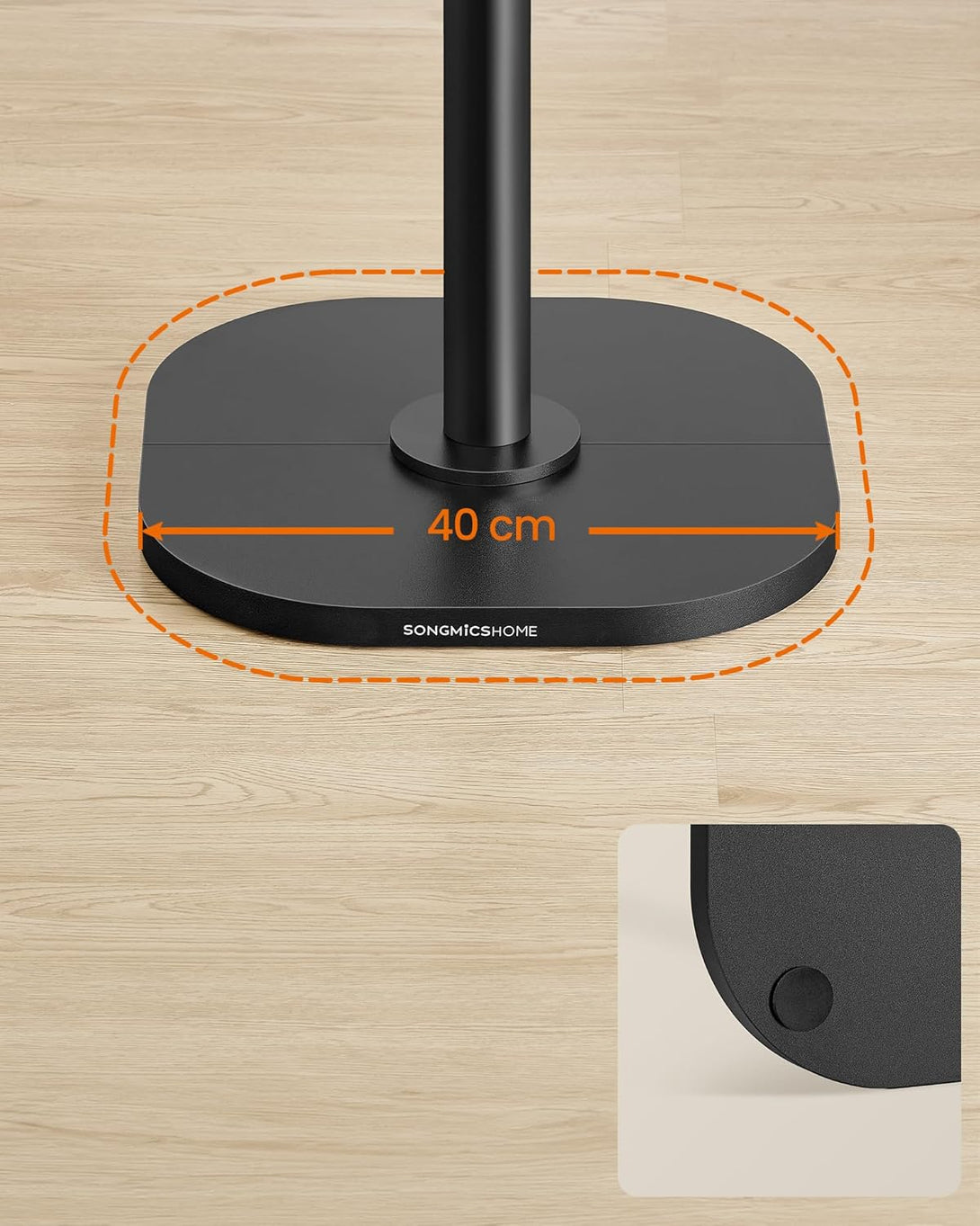 SONGMICS HOME fa alakú ruhafogas 175,3 cm magas tintafekete színben-VASBÚTOR
