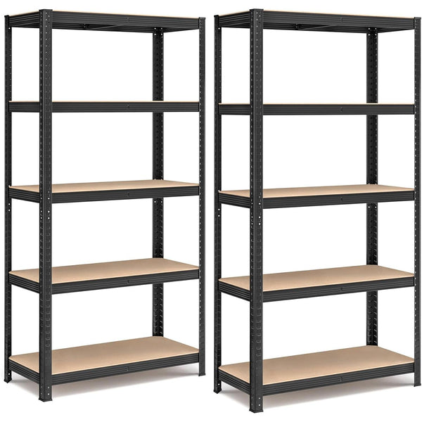 SONGMICS acél polcrendszer 2 db-os, 180x90x40 cm, fekete-VASBÚTOR