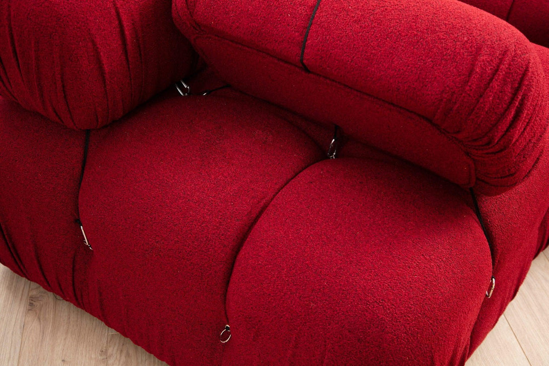 Sarokkanapé Bubble ( L1-O1-1R -Puf) - Red-VASBÚTOR