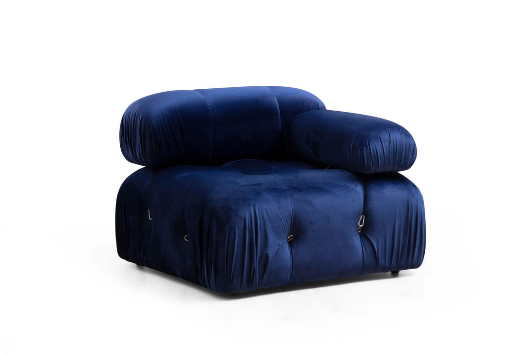 Sarokkanapé Bubble Velvet Kék L1-O1-1R-PUF-VASBÚTOR