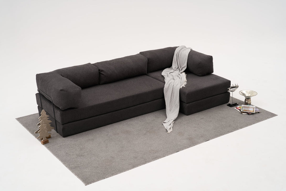 Sarokkanapé Comfort - Antracit-VASBÚTOR