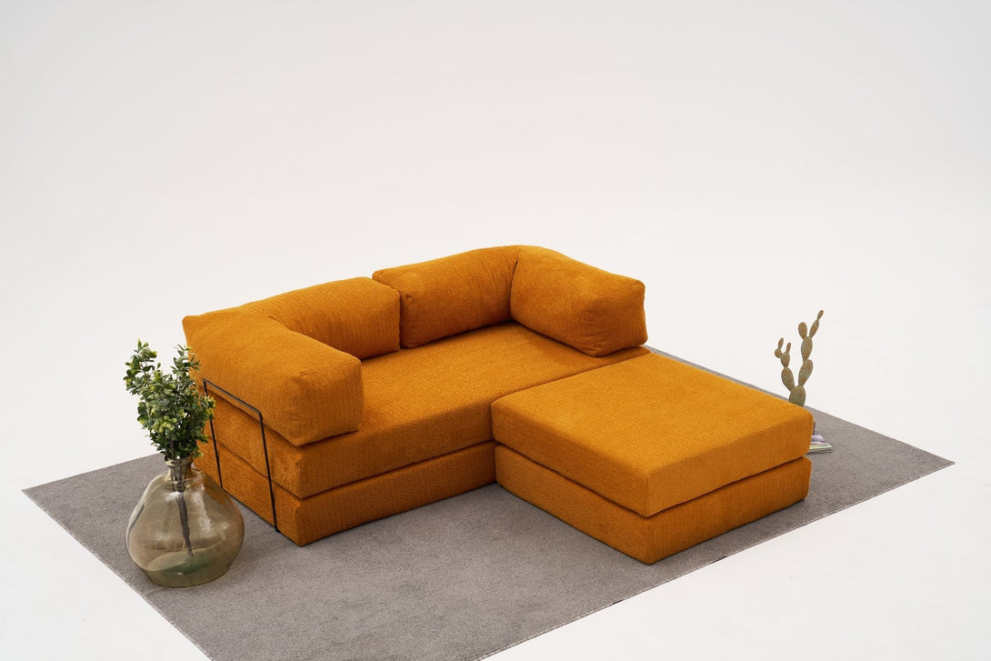 Sarokkanapé Comfort Mini - Narancssárga-VASBÚTOR
