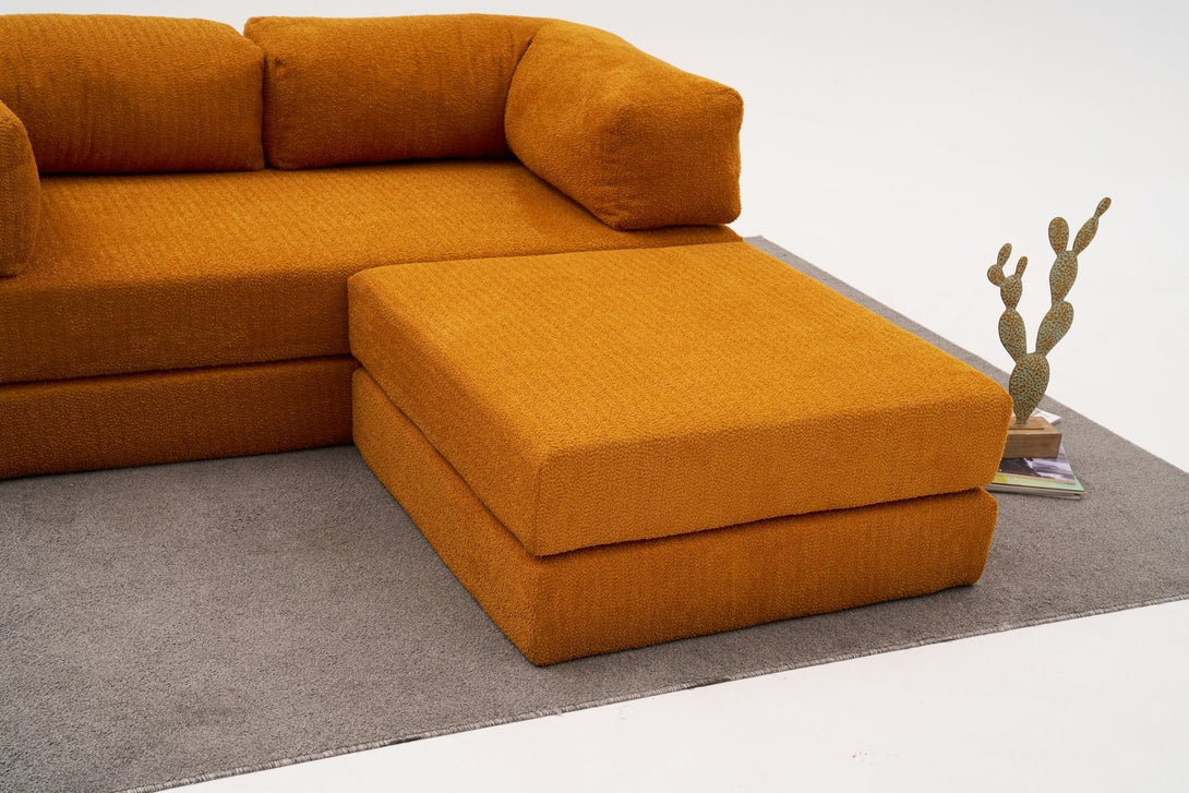 Sarokkanapé Comfort Mini - Narancssárga-VASBÚTOR