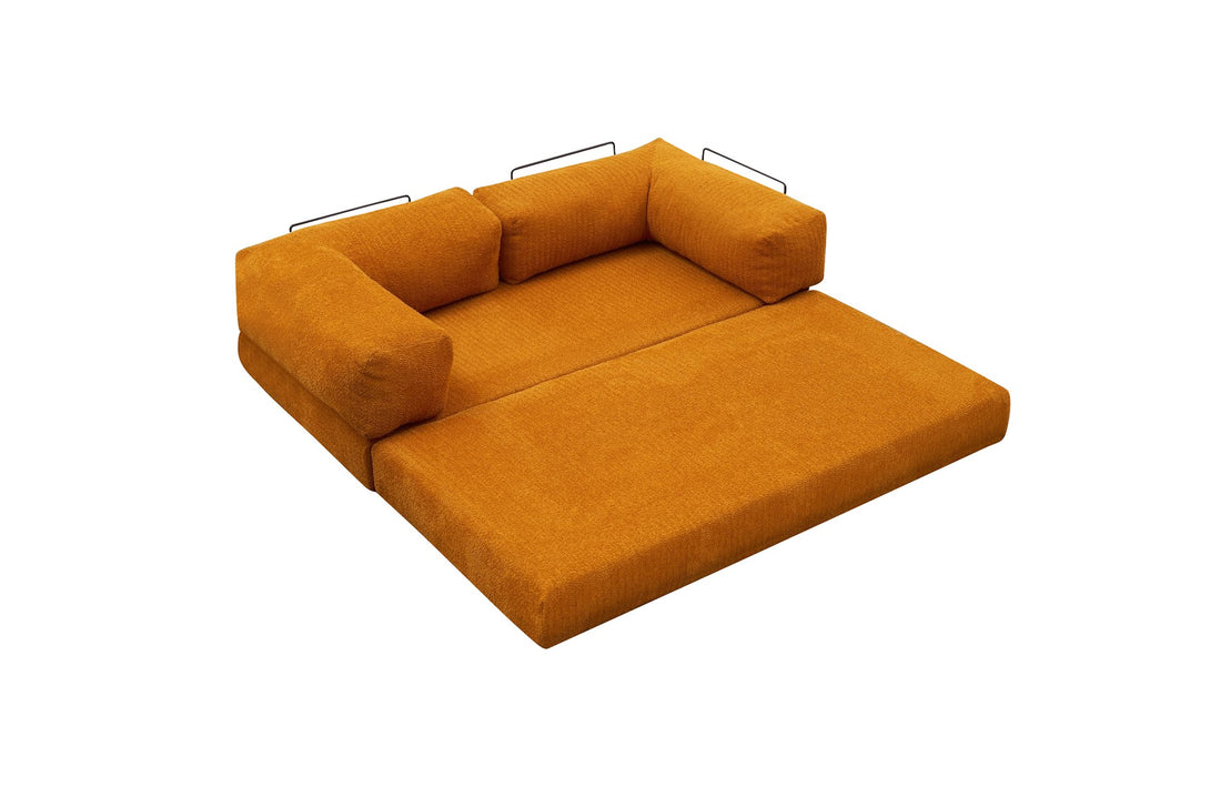 Sarokkanapé Comfort - Narancssárga-VASBÚTOR