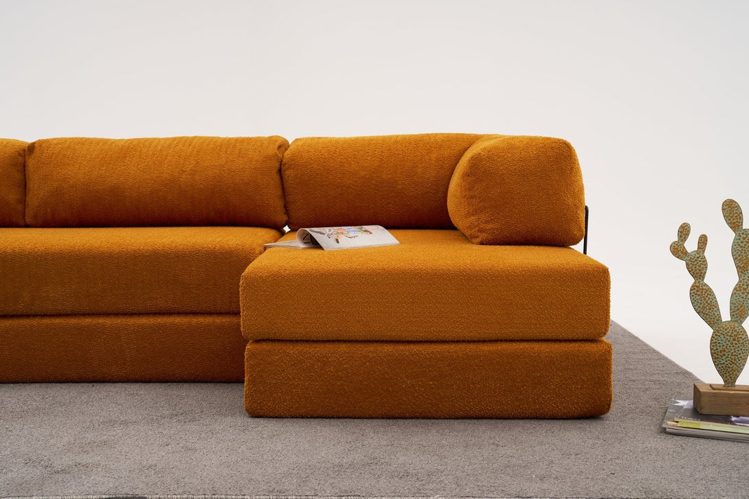Sarokkanapé Comfort - Narancssárga-VASBÚTOR