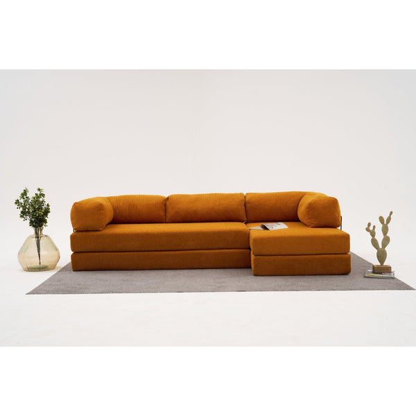 Sarokkanapé Comfort - Narancssárga-VASBÚTOR
