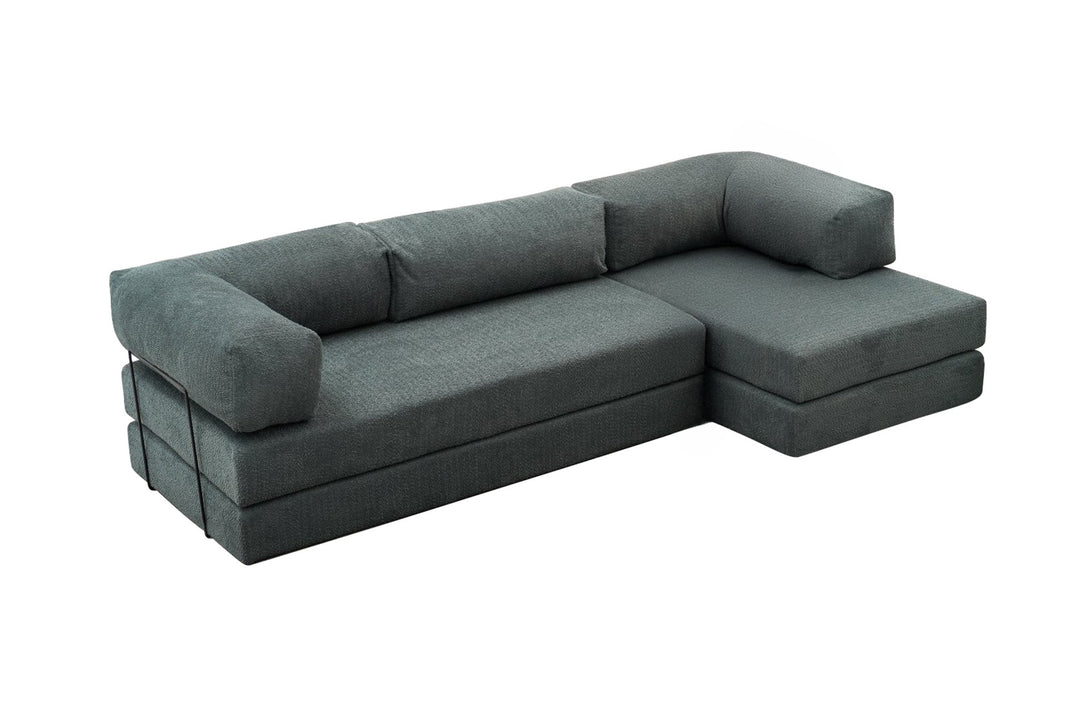 Sarokkanapé Comfort - Zöld-VASBÚTOR