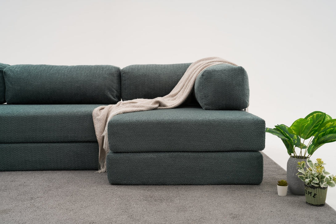 Sarokkanapé Comfort - Zöld-VASBÚTOR