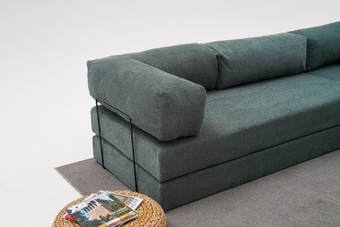 Sarokkanapé Comfort - Zöld-VASBÚTOR