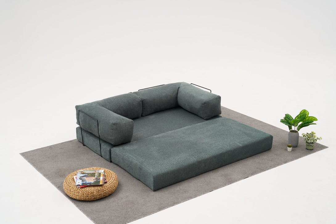 Sarokkanapé Comfort - Zöld-VASBÚTOR