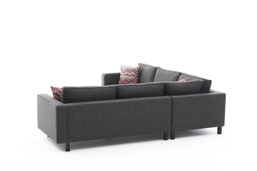 Sarokkanapé Kale Linen - Antracit-VASBÚTOR