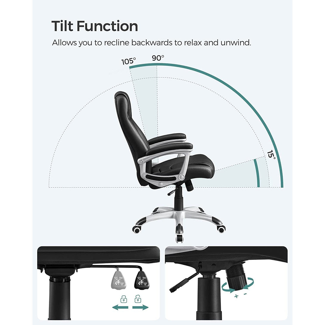 Songmics Ergonomikus irodai szék, állítható magasságú forgószék-VASBÚTOR