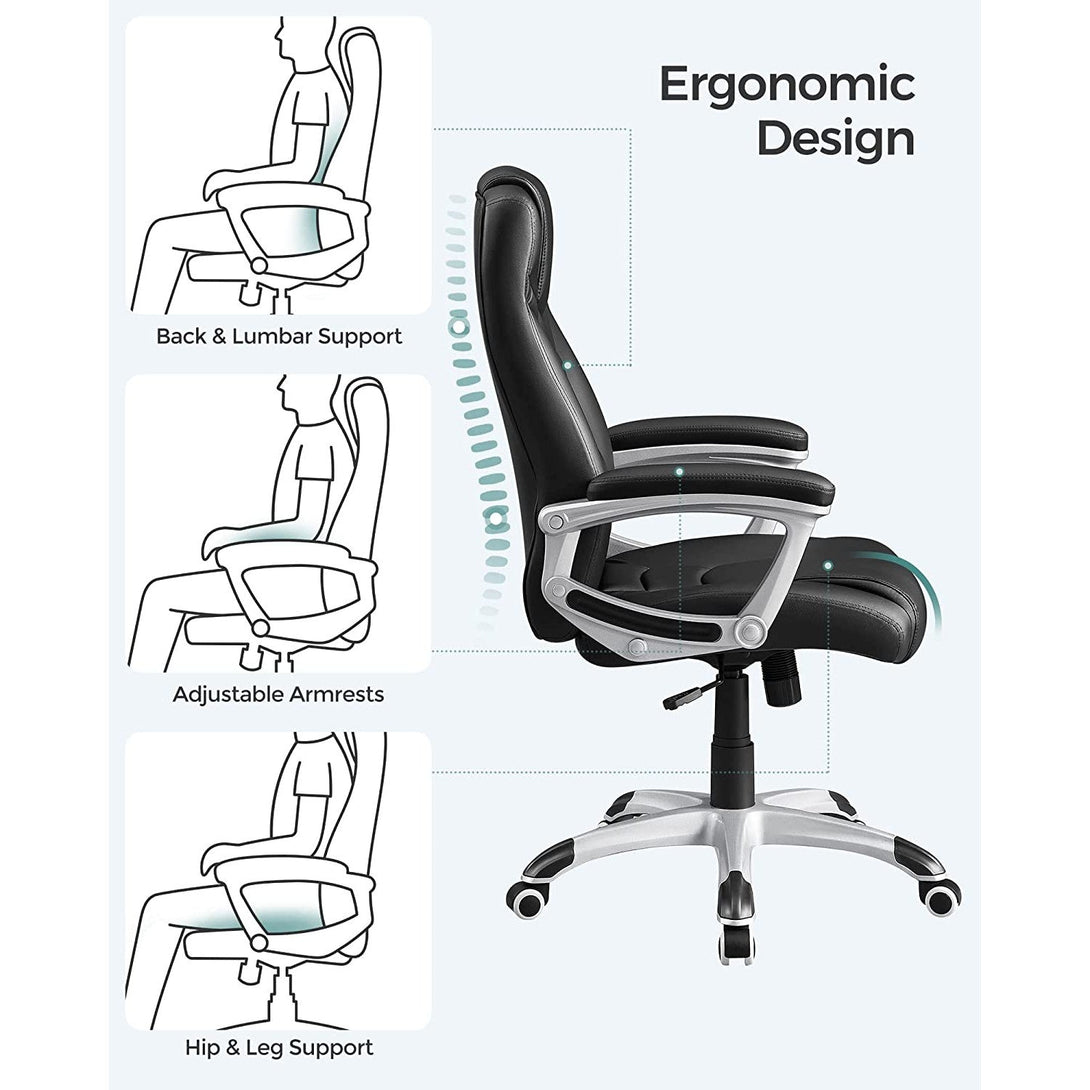 Songmics Ergonomikus irodai szék, állítható magasságú forgószék-VASBÚTOR