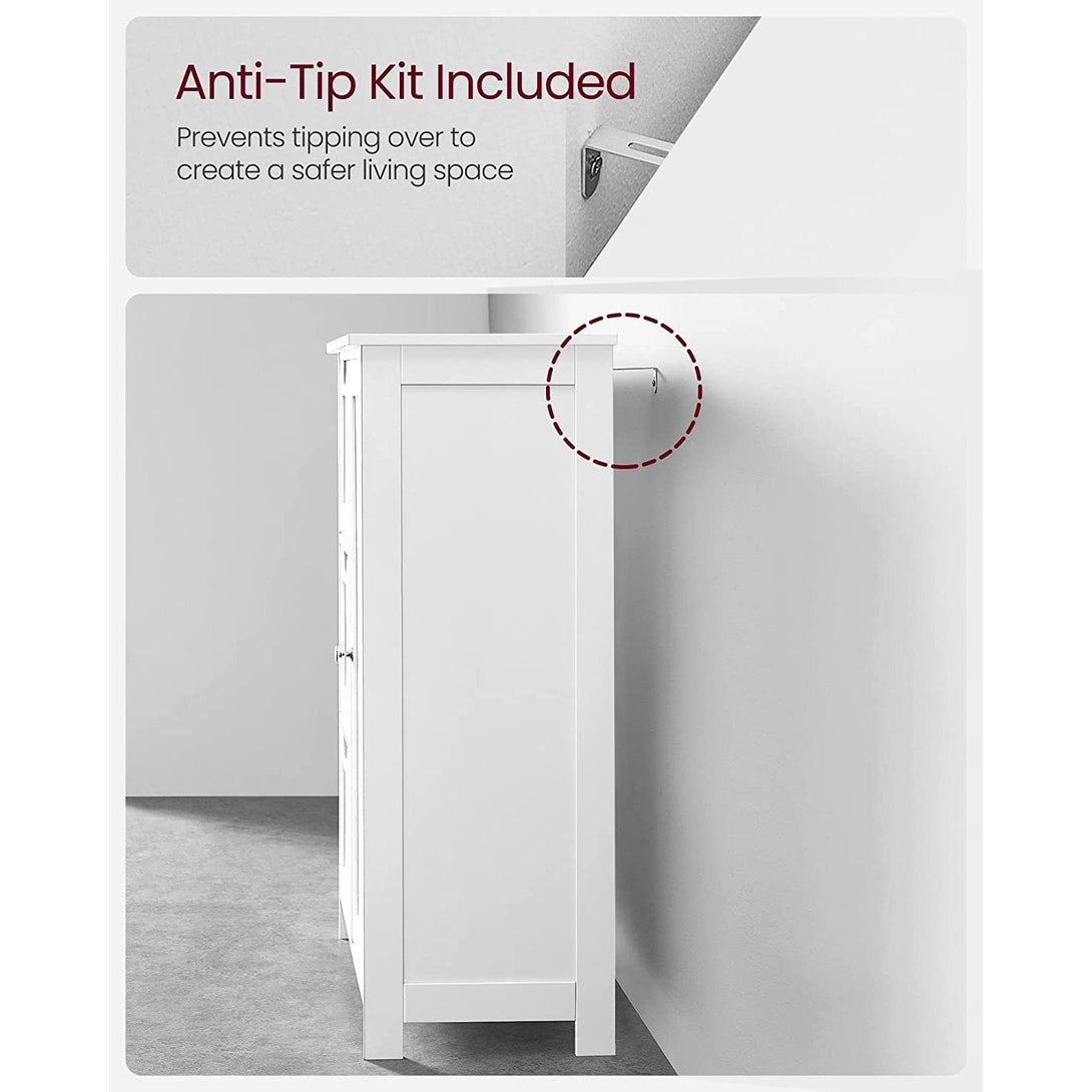 Szabadon álló ajtós, 3 fiókos szekrény, fehér 60x30x81cm-VASBÚTOR