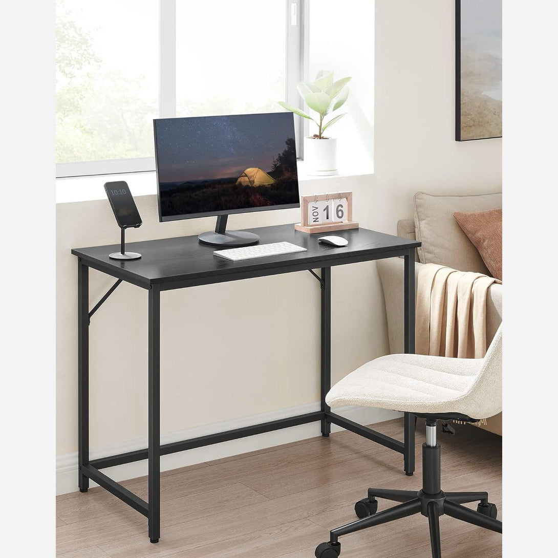 Számítógépes asztal, kis irodai íróasztal 100x50 cm, fekete-VASBÚTOR
