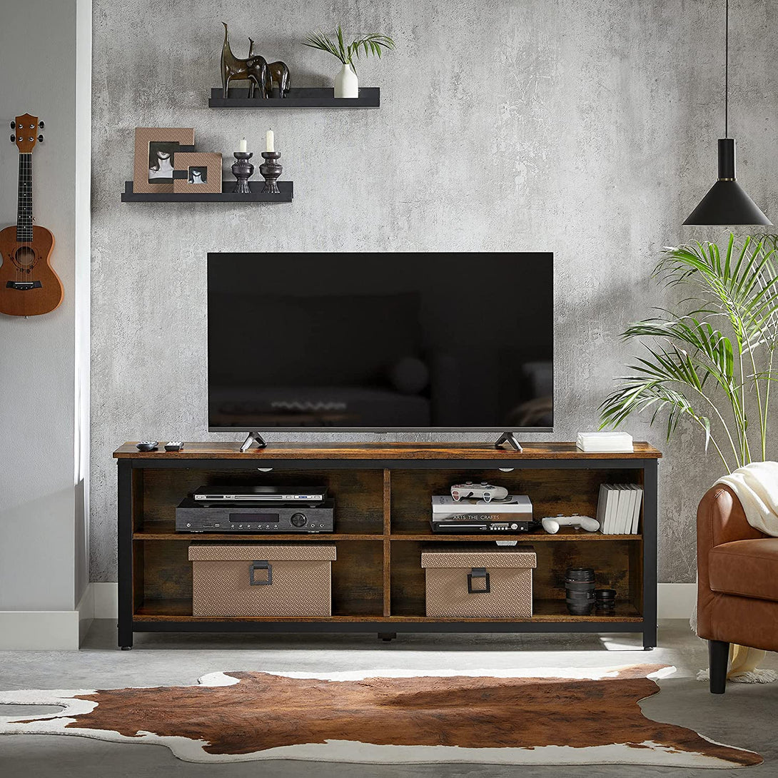 TV-állvány, TV szekrény állítható polcokkal és kábelrendezővel 147 x 60 x 40 cm-VASBÚTOR