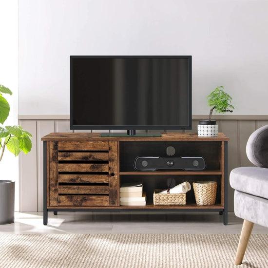 TV szekrény 110 x 40 x 50 cm, barna-fekete-VASBÚTOR