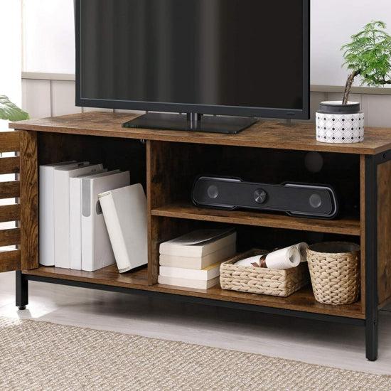TV szekrény 110 x 40 x 50 cm, barna-fekete-VASBÚTOR