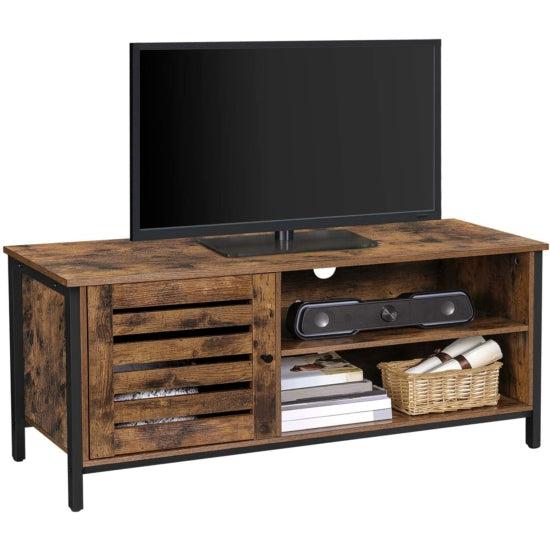 TV szekrény 110 x 40 x 50 cm, barna-fekete-VASBÚTOR