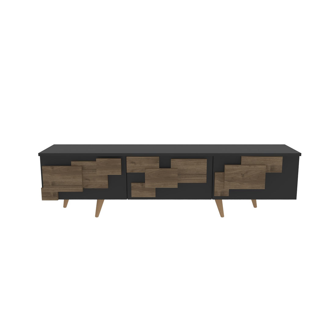 TV szekrény 3 D - Anthracite, Walnut-VASBÚTOR