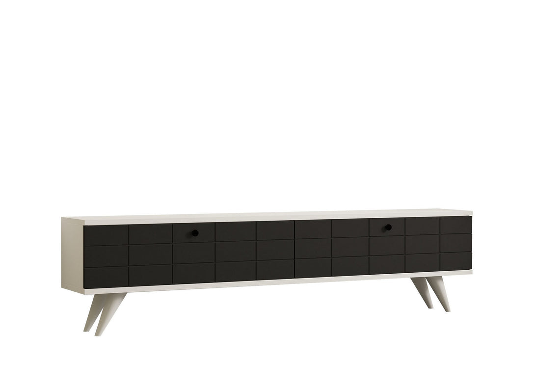 TV szekrény Alberi - Anthracite, White-VASBÚTOR