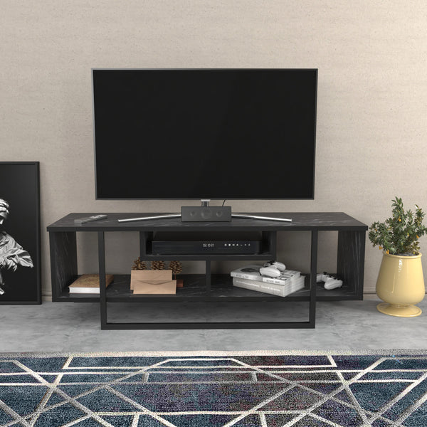 TV szekrény Asal 120 - Black-VASBÚTOR