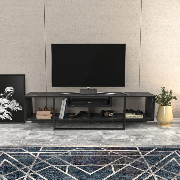 TV szekrény Asal 150 - Black-VASBÚTOR