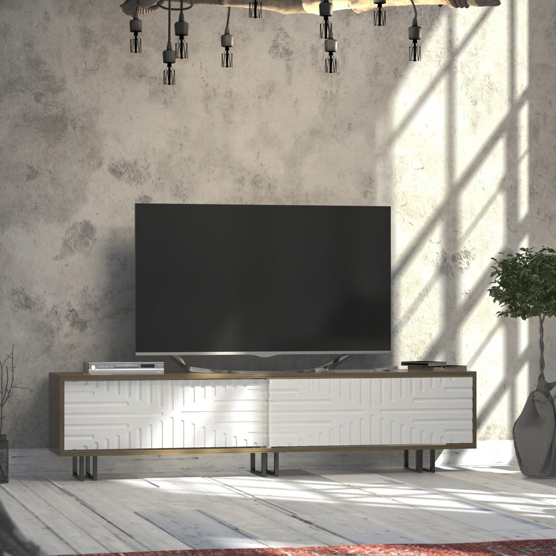 TV szekrény Askal - Ud, White-VASBÚTOR