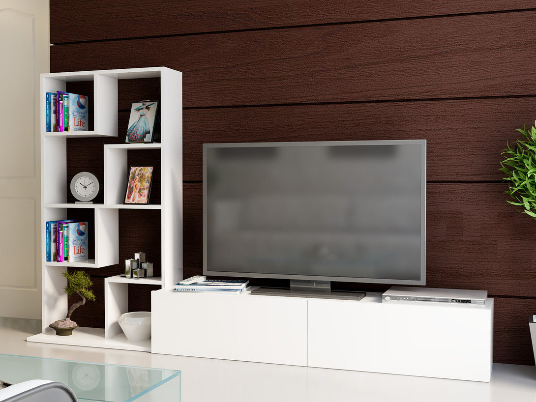 TV szekrény Bare - White-VASBÚTOR